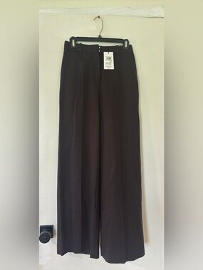 Reiss Chocolate Evelyn Wide Leg Trouser